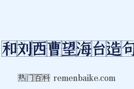 和刘西曹望海台造句是什么意思的图片